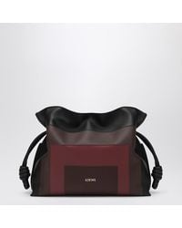 Loewe - Medium Flamenco Clutch Bag Black/burgundy - Lyst