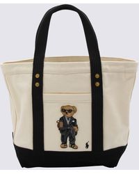 Polo Ralph Lauren - Ecru And Cotton Tote Bag - Lyst