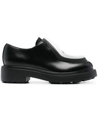 Prada - Contrasting-trim Leather Shoes - Lyst