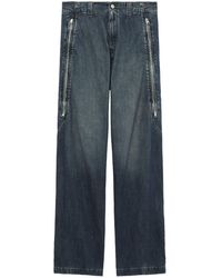 MM6 by Maison Martin Margiela - Straight Leg Denim Trousers - Lyst