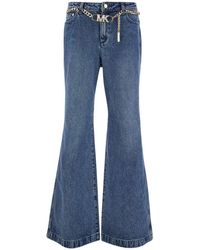 Michael Kors - Flared Jeans With Chain Belt - Lyst
