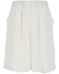 Antonelli - Bermuda Shorts With Elastic Waist And Side Pocket - Lyst