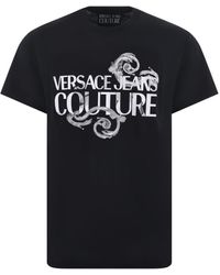 Versace - Couture Watercolor Print T-Shirt - Lyst