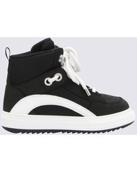 DSquared² - Black Suede And White Canvas Sneakers - Lyst