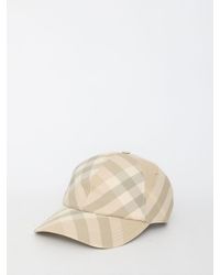 Burberry - Check Baseball Hat - Lyst