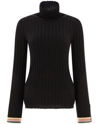Etro - Turtleneck With Contrasting Profiles - Lyst