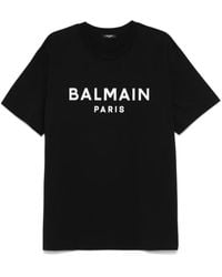 Balmain - Swim T-Shirt With Logo - Lyst