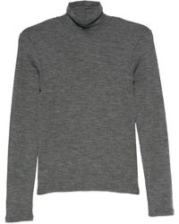 Forte Forte - Wool Ribbed Jersey Turtleneck T-Shirt - Lyst