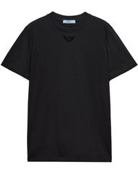 Prada - 'Crewneck T-Shirt - Lyst