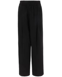Brunello Cucinelli - Wide Trousers With Elasticated Waist - Lyst