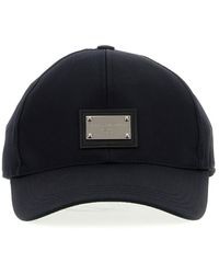 Dolce & Gabbana - Logo Plate Cap Hats - Lyst