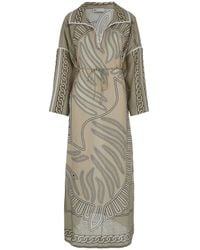 Tory Burch - Kaftan Dress With All-Over Print - Lyst