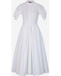 Alexander McQueen - Organic Cotton Midi Dress - Lyst