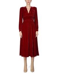 Boutique Moschino - Panné Velvet Dress - Lyst
