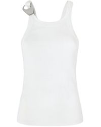 Pinko - 'Clay' Cotton Blended T-Shirt Sleeveless - Lyst