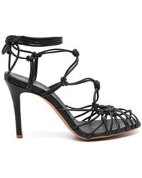 Forte Forte - Thin Heel Sandals With Leather Tubular Laces Shoes - Lyst