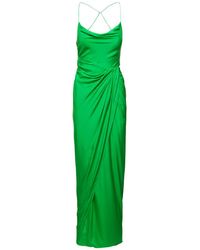 GAUGE81 - 'Shiroi' Long Dress With Draped Neckline And Split - Lyst