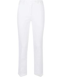 Via Masini 80 - Cotton Straigh-Leg Trousers - Lyst