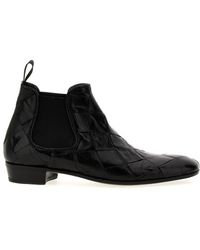 Lidfort - Braided Leather Ankle Boots - Lyst