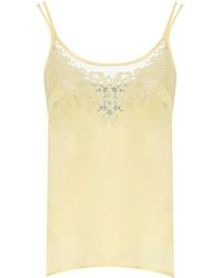 Twinset - Vanille Satin Top - Lyst