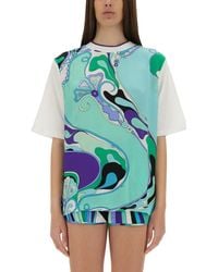 Emilio Pucci - Abstract Print Cotton T-Shirt - Lyst