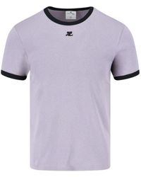 Courreges - Contraste T-Shirt - Lyst
