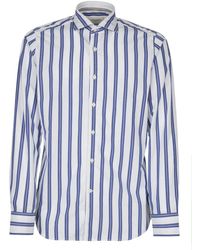 Tintoria Mattei 954 - Slim Fit Striped Shirt Clothing - Lyst