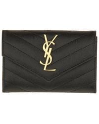 Saint Laurent - Portafoglio Envelope "Cassandre" Small - Lyst