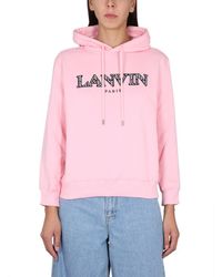 Lanvin - Sweatshirt With Logo Embroidery - Lyst