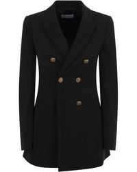RED Valentino - Viscose And Wool Double-breasted Jacket - Lyst