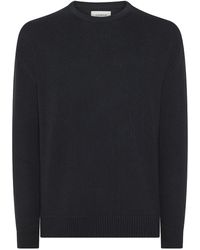 Laneus - Crewneck Cotton Sweater With Distressed Effect - Lyst