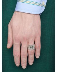 Silver Ring With Double G Hot Sale, 57 