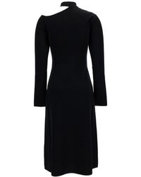 Ferragamo - Midi Dress With Cut-Out And Long Sleeve - Lyst