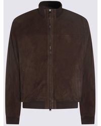 Canali - Leather Jacket - Lyst