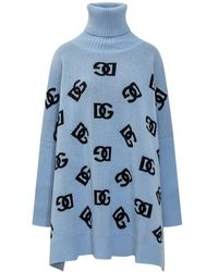 Dolce & Gabbana - Poncho With Dg Logo - Lyst