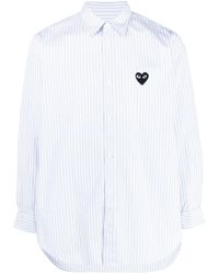 COMME DES GARÇONS PLAY - Striped Long Sleeve Heart Shirt - Lyst