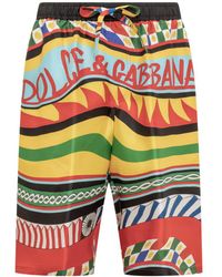 Dolce & Gabbana - Twill Printed Shorts - Lyst