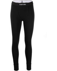 Tom Ford Logo-waistband Loungewear leggings - Black