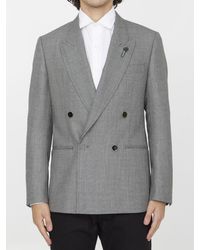 Lardini - Double-breasted Wool Jacket - Lyst