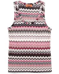 Missoni - Multicolour Zigzag Pattern Sleeveless Top - Lyst