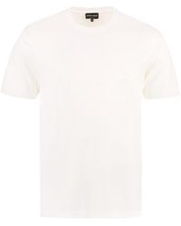 Giorgio Armani - Logo Embroidery Cotton T-shirt - Lyst