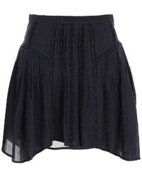 Isabel Marant - Isabel Marant Etoile Jorena Mini Skirt With Lace Inserts - Lyst