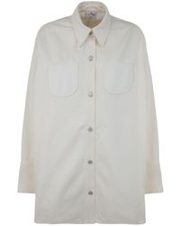 Courreges - Mega Size Dry Denim Shirt - Lyst