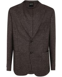 Zegna - Wool And Silk Blend Jacket Clothing - Lyst