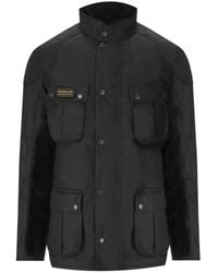 Barbour International A7 Waxed Jacket in Black for Men | Lyst UK Barbour International A7 Waxed Jacket in Black for Men | Lyst UK