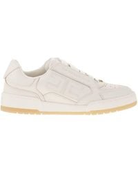 Elisabetta Franchi - Leather Sneakers With Logo - Lyst