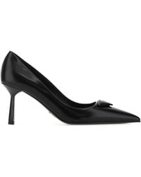 Prada - Leather Pumps - Lyst