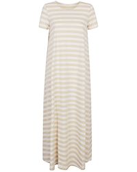 Apuntob - Striped Cotton Long Dress - Lyst