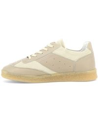 MM6 by Maison Martin Margiela - Leather And Suede Sneakers - Lyst