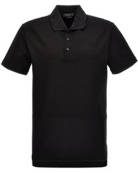 Versace - Logo Sequin Shirt Polo - Lyst